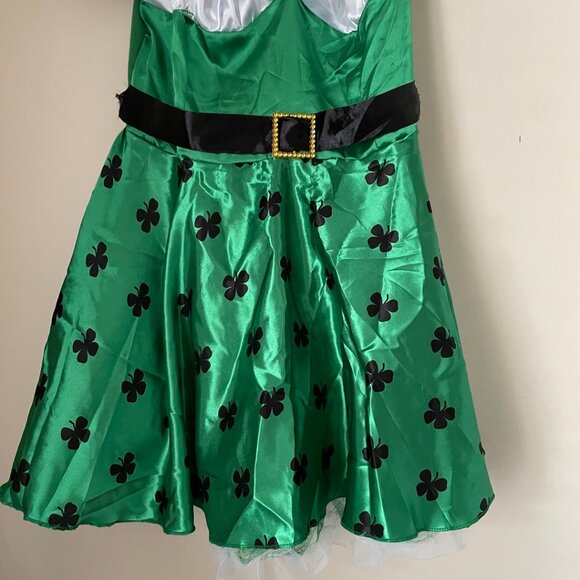 Leprechaun Clover Dress Costume - Picture 3 of 14